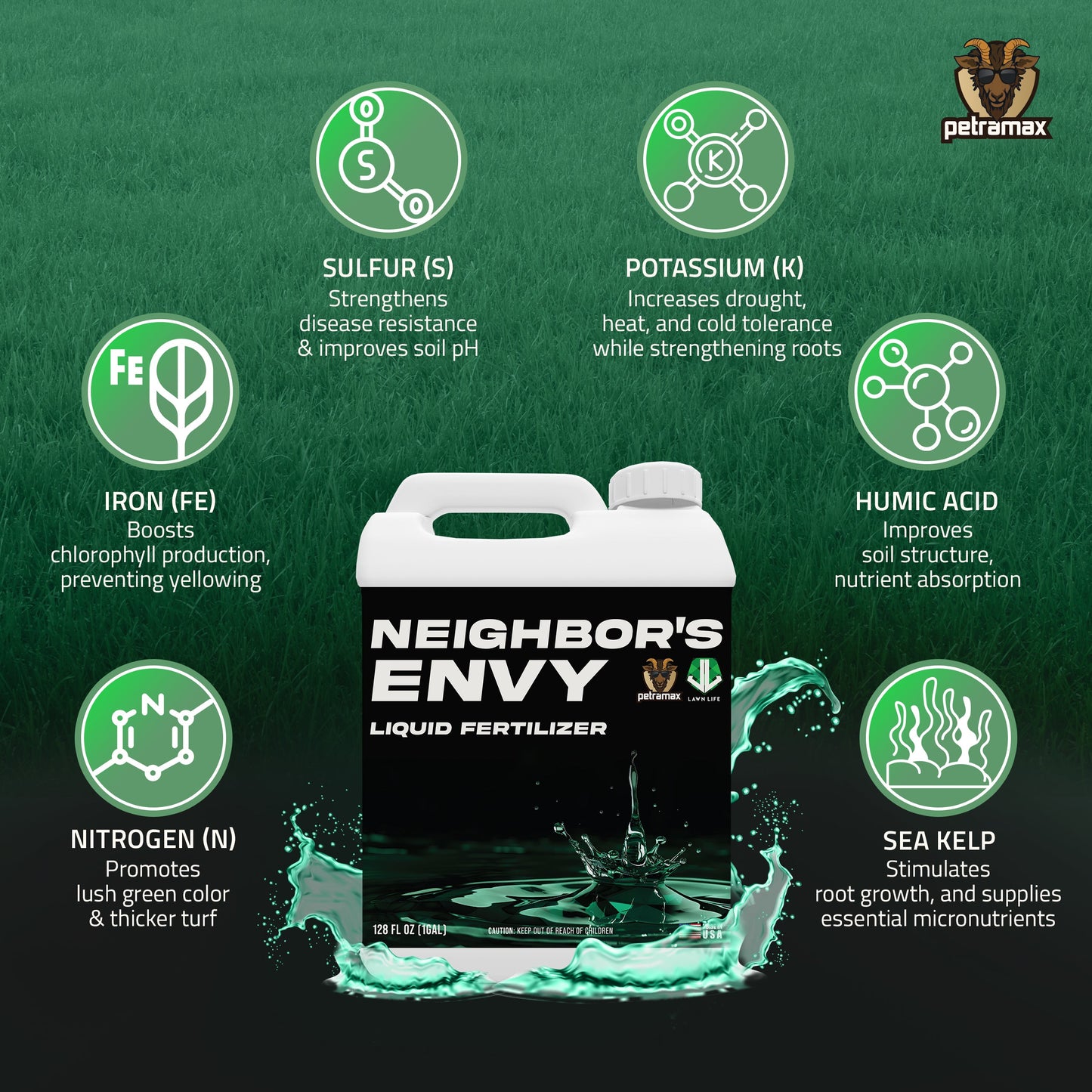 HD4000 Backpack Sprayer +Neighbor's Envy Liquid Lawn Fertilizer Bundle