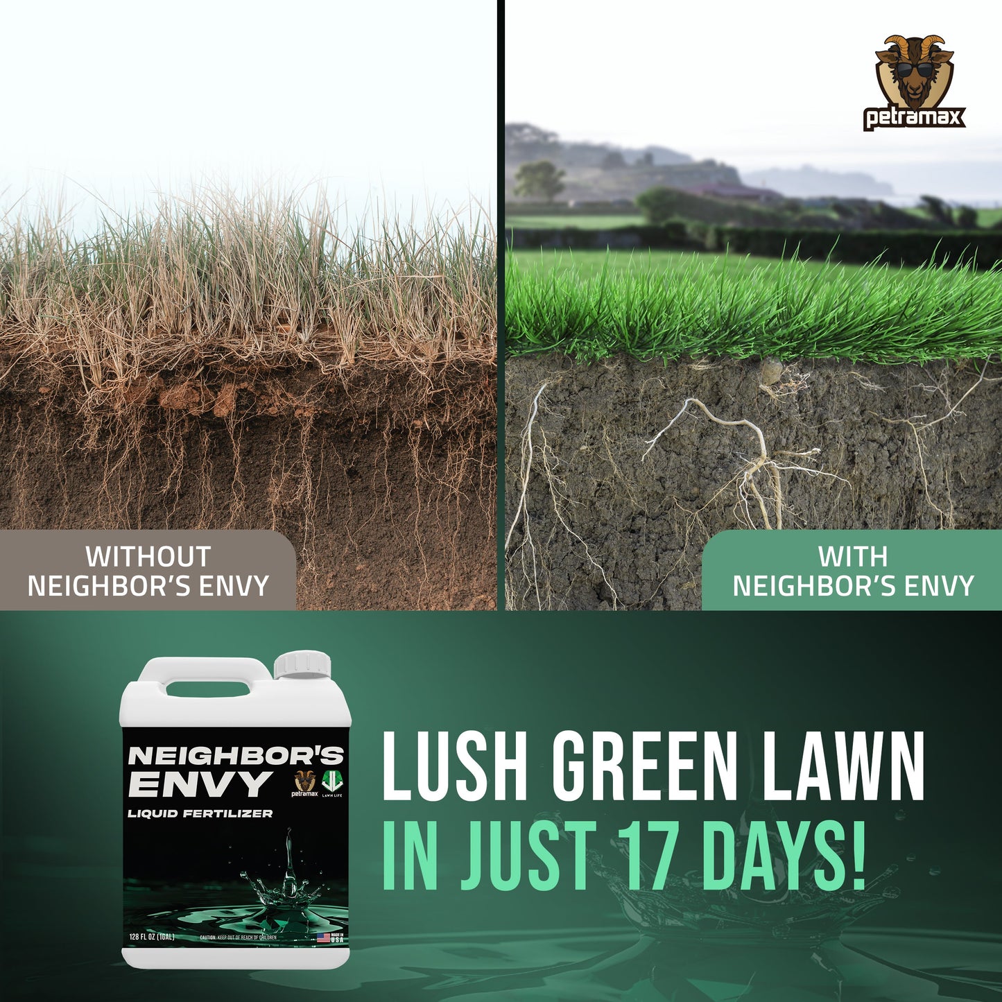 HD4000 Backpack Sprayer +Neighbor's Envy Liquid Lawn Fertilizer Bundle