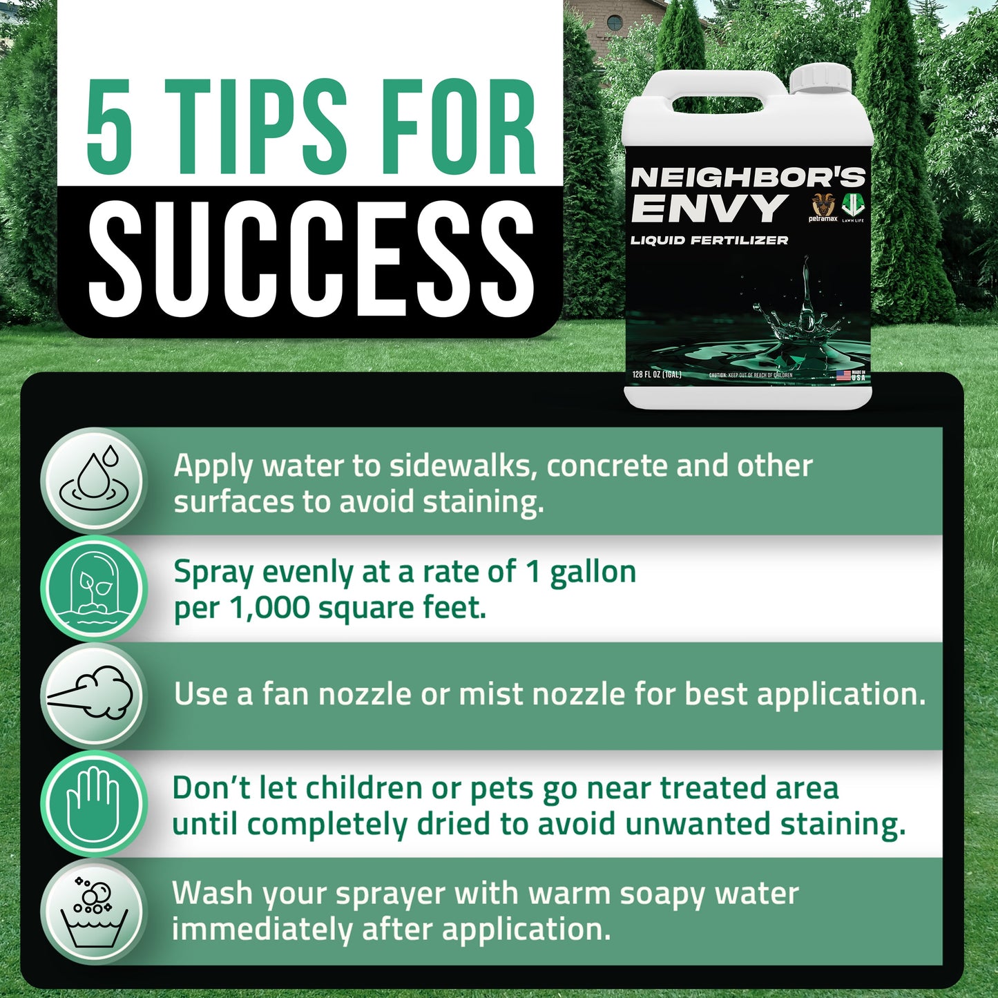 HD4000 Backpack Sprayer +Neighbor's Envy Liquid Lawn Fertilizer Bundle
