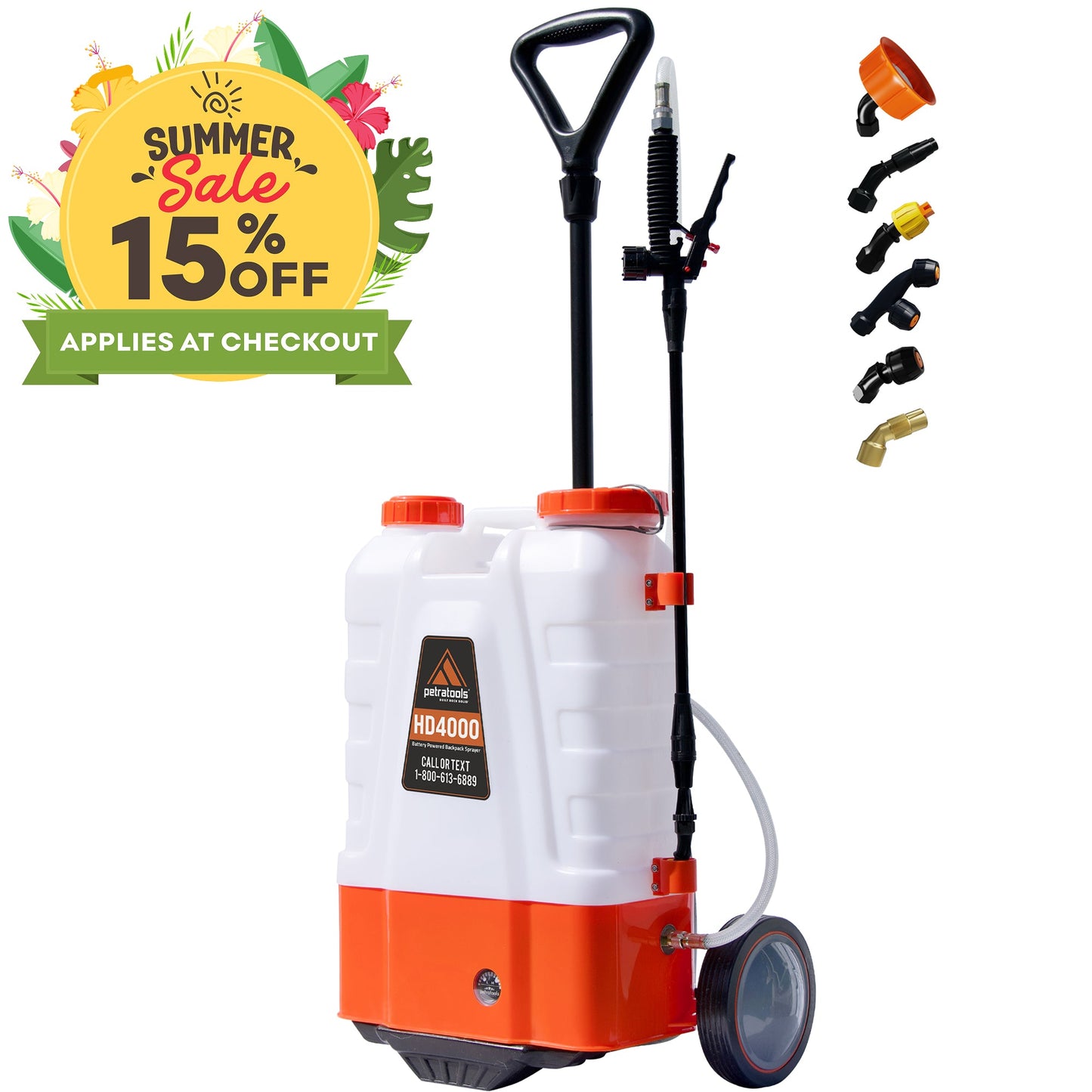 Petratools HD4000 Battery Powered Backpack Sprayer