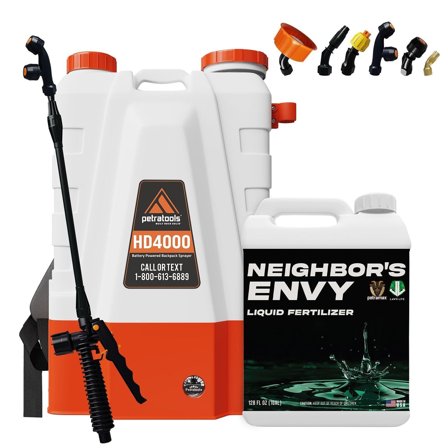 HD4000 Backpack Sprayer +Neighbor's Envy Liquid Lawn Fertilizer Bundle