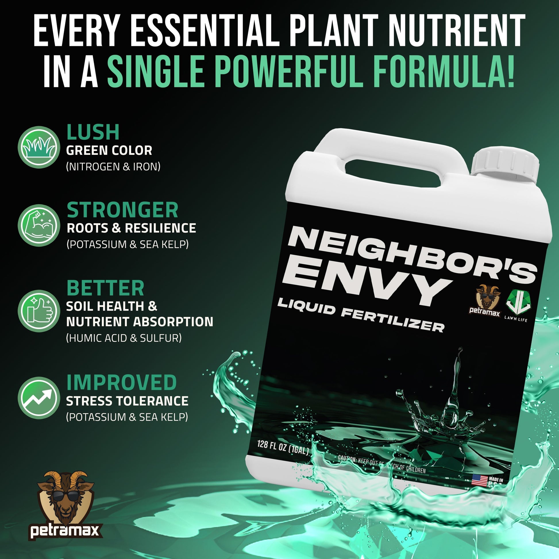 liquid fertilizer for pineapple plants Petramax Neighbor's Envy Liquid Fertilizer 1 Gallon